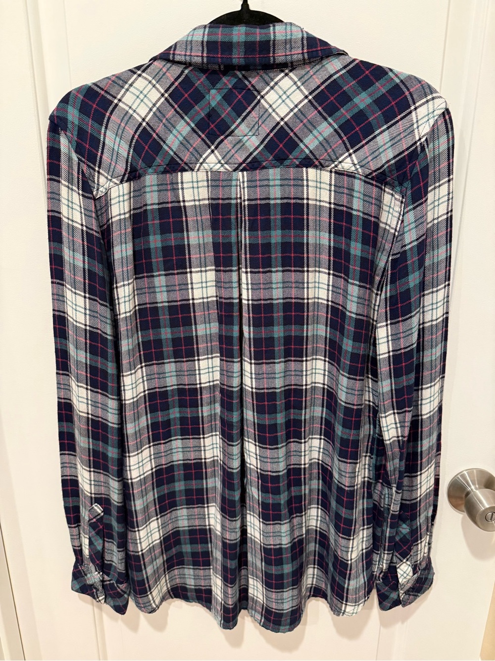 Rails Navy, Teal & White Plaid Button-Down Shirt - Picture 5 of 7